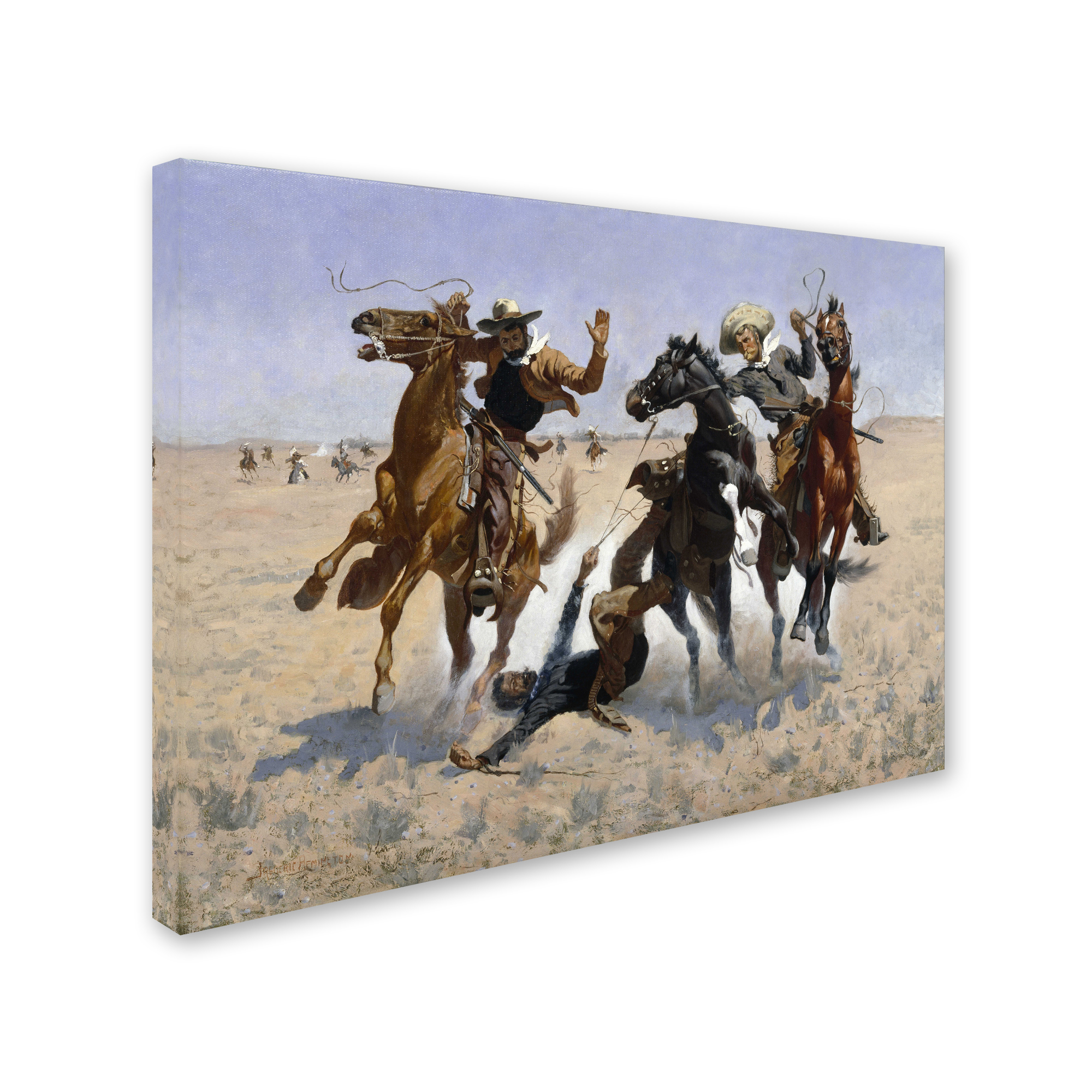 Trademark Fine Art 'Aiding A Comrade' Canvas Art by Frederic Remington