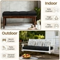 thumbnail image 4 of 36" x 14" Outdoor Bench Cushion, High-Density 60D Foam for Soft Support, Waterproof & UV-Resistant All-Weather Seat Pad with Non-Slip Backing, Perfect for Garden, Mudroom & Window Seat, Black, 4 of 6
