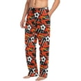 thumbnail image 5 of GZHJMY Fiery Football Graffiti Men's Pajama Pants, Soft and Comfortable Lounge Sleep Bottoms with Pockets, Men's Sleepwear with Custom Print, X-Large, 5 of 7