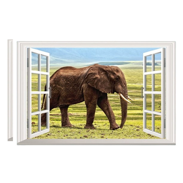 Ounissouiy Animales pegatinas de pared pinturas póster dormitorio paisaje PVC arte Mural calcomanía ventana hogar negocio papel tapiz Decoración Decoración del hogar Ounissouiy HA075193-01