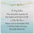 thumbnail image 2 of 1 Gold Set With Blue Diamond Ladies Family Simple BraceletThe Best Gift for A Loved One, 2 of 9