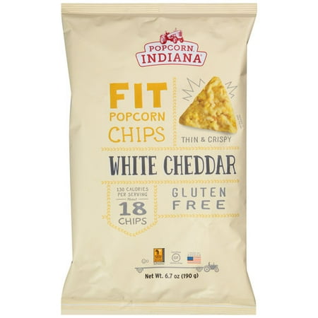 Popcorn Indiana Gluten-Free Fit White Cheddar Popcorn Chips, 6.7 Oz.