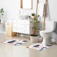 thumbnail image 6 of Yayeee Bath Rugs for Bathroom Floor Set of 2 Non Slip Fluffy Soft Absorbent Mat, White Simple Shapes, 6 of 7