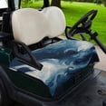 thumbnail image 2 of Golf Cart Seat Covers for 2 Seater, Blue Abstract Art Soft Microfiber Cart Seat Towel Blanket, Modern Waves Art Absorbent Breathable Non Slip Bench Seats Protector for Golf Course 51"x31", 2 of 9
