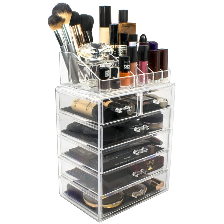 4 Pack Stackable Makeup Organizer Storage Drawers, Vtopmart Acrylic Ba