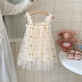 thumbnail image 2 of Staki Teen Girls Sleeveless Tank Dress Baby Girls Layered Fly Sleeve Tutu Dress Casual Party Tulle Tunic Dresses(Beige,12-18 Months), 2 of 6