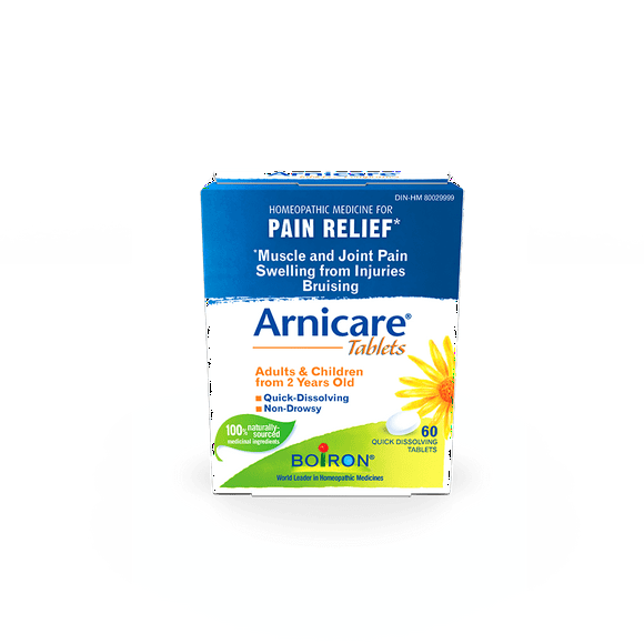 Boiron Arnicare Tablets, 60 Tablets — Homeopathic Pain Relief for Muscle, Joint, Bruises & Swelling