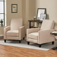 thumbnail image 2 of Noble House Darvis Set of 2 Fabric Recliner Chairs, Beige with Dark Brown Legs, 2 of 10