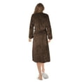 thumbnail image 2 of Napa Women's Soft Warm Bathrobe, Microfiber Fleece Plush Hotel Spa Robe with Pockets, Robes for Women, Brown, 2 of 3