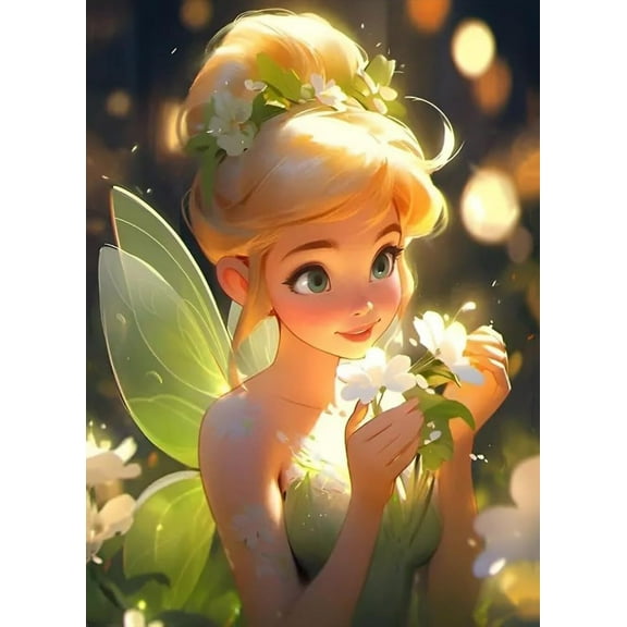 Tinker Bell Diamond Painting Kits for Adults Diamond Art Full Drill Embroidery Art Crafts Painting by Numbers Cross Stitch for Home Decor 12X16 inch