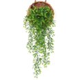 thumbnail image 1 of Colgante de Pared con Flor de Naranja ANGGREK 5 Tenedores Planta Artificial Verde, 1 of 8
