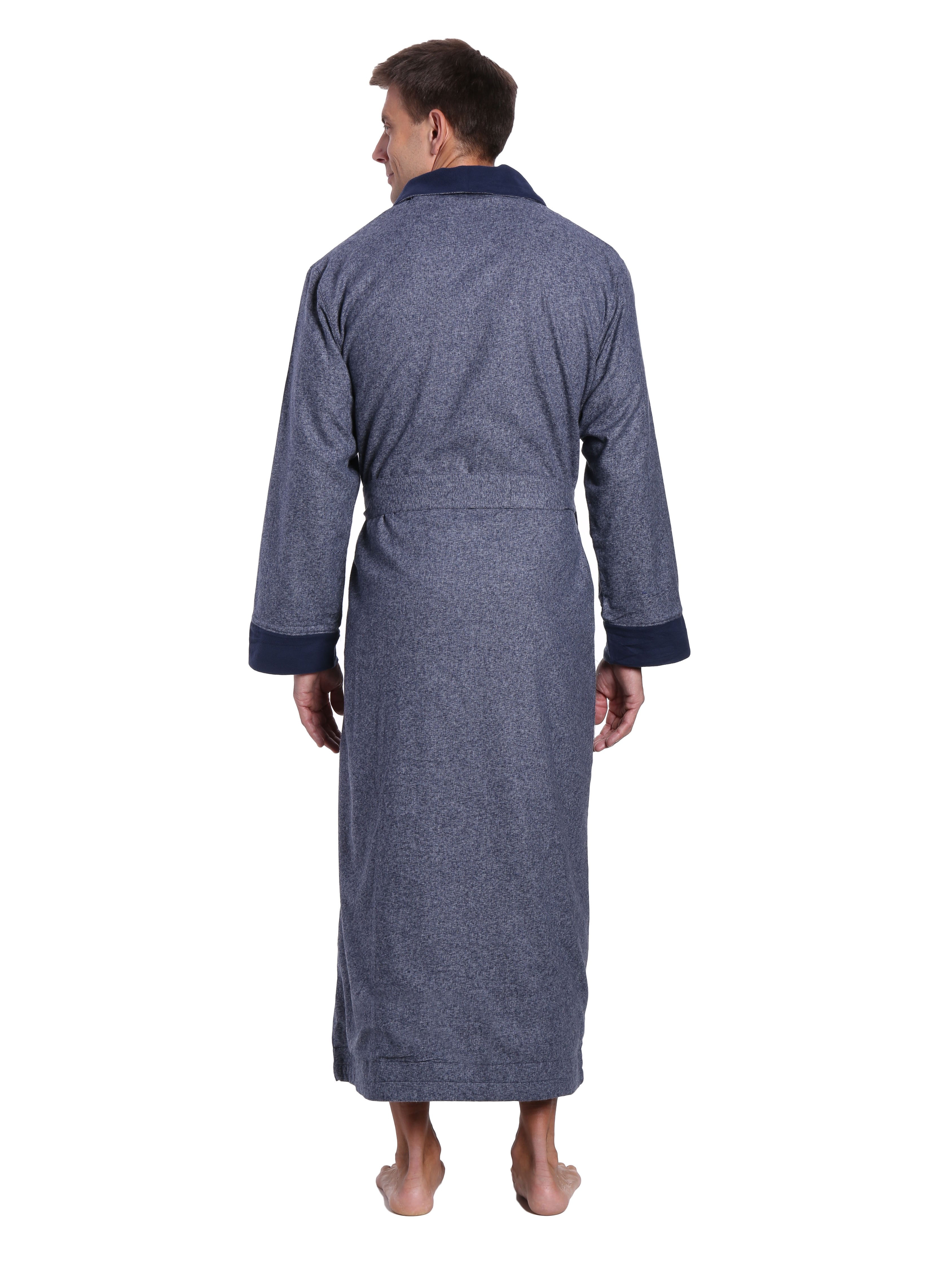 mens sherpa lined flannel robe