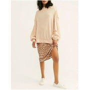 FREE PEOPLE Womens Orange Long Sleeve Crew Neck Top Size: S