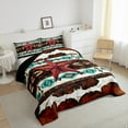 thumbnail image 3 of Castle Fairy Western Tribal Aztec Twin Comforter Sets,Red Texas Star Bedding Set, 3 of 8
