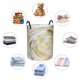 thumbnail image 4 of Fotbe White Rose Cesto de Ropa con Asas, Cesto Impermeable de Gran Capacidad, Bolsa de Lavado para Dormitorio, Cesto de Ropa con Ruedas y Asas-Medium, 4 of 6