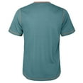 thumbnail image 5 of uikmnh Men's T Shirts European Color Blocked Button Open Neck Men Trendy Comfortable Loose Casual Business Short Sleeved T Shirt Size:S, 5 of 8