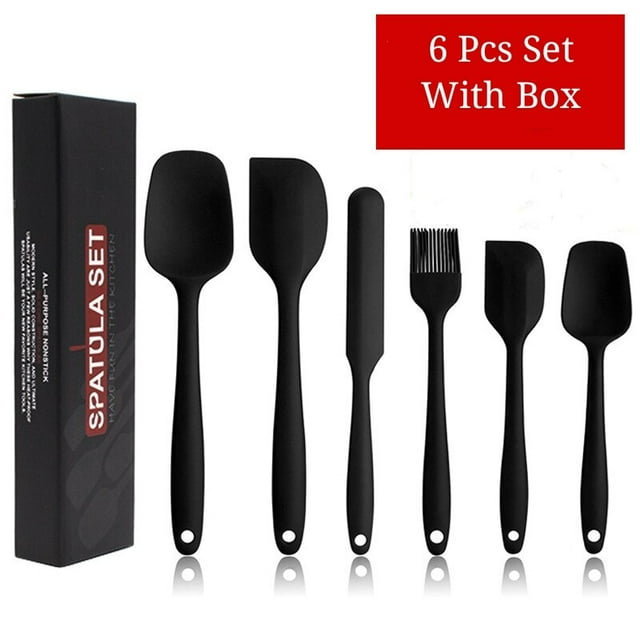 5/6Pcs/ Spatula Sets BPA Free Silicone Scrapers Spoon Non-Stick Silica Cake BBQ Heat Resistant Cooking Utensils Baking Tools