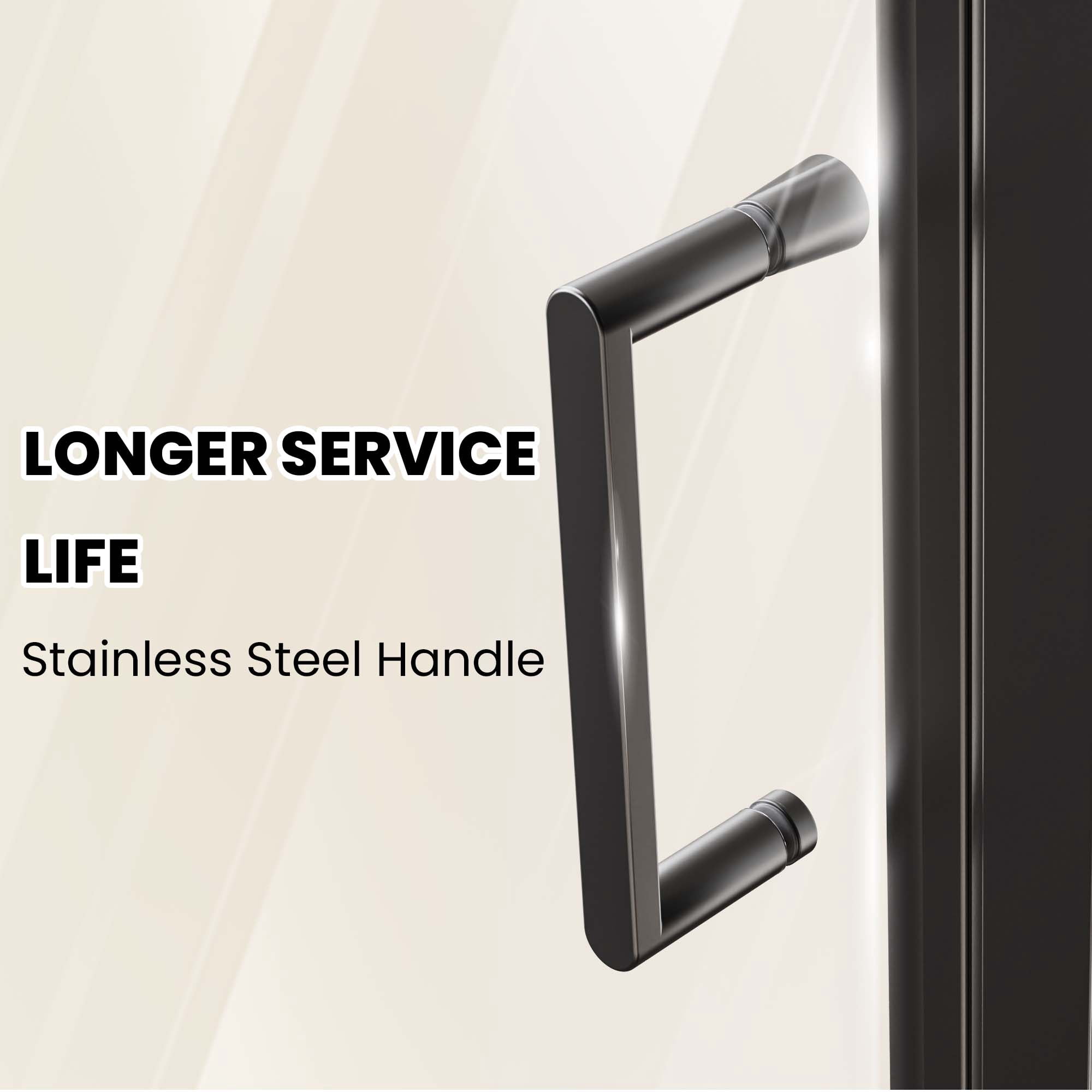 Leumius Pivot Shower Doors, 30" W x 72"H Frameless Bi-fold SwingShower Door,1/4" (6mm) ClearTempered Glass, Matte Black, Reversible lnstallation