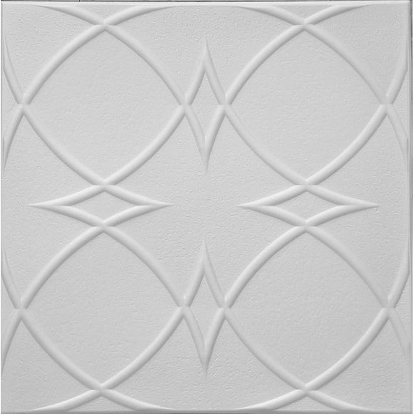 #RM82 pack of 48 Styrofoam Ceiling Tiles to cover popcorn ceiling (covers 129 sq.ft.)