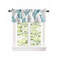 thumbnail image 2 of Kitchen Cafe Valance Curtain for Small Windows,Easter Blue Pink Egg Cute Rabbit Rod Pocket Short Valances Spring Floral on Teal Wooden Window Treatment Panel for Living Room/Bedroom/Bathroom,54x18in, 2 of 9