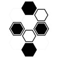 thumbnail image 2 of 10 Piezas Retro Hexagonal Impermeables Antideslizantes de Calcomanía de Pared para Sala de Macarena Etiquetas engomadas del azulejo de la pared del hexágono, 2 of 8