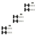 thumbnail image 1 of Goriertaly 2pcs Stainless Steel Sliding Barn Door Lock Strong Durability And Reliability Easy Installation black 3Set, 1 of 6