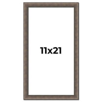 11x21 Frame Silver Real Wood Picture Frame Width 1.25 Inches | Interior Frame Depth 0.5 Inches |