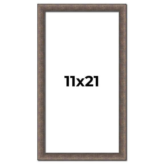 11x21 Frame Silver Real Wood Picture Frame Width 1.25 Inches | Interior Frame Depth 0.5 Inches |