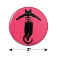 thumbnail image 3 of Black Cat Being Lifted Kitchen Refrigerator Locker Button Magnet, 3 of 5