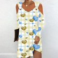 thumbnail image 1 of DecSea Women's Spaghetti Strap Maxi Dress V Neck Cold Shoulder Side Slit Long Dresses, 1 of 5