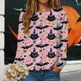 thumbnail image 2 of Womens Halloween Sweatshirts Fashion Graphic T Shirts Long Sleeve Pullover Tops Fall Clothes 2025, 2 of 6