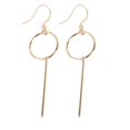 thumbnail image 1 of Pendientes redondos geométricos de moda para mujer Pendientes elegantes de aleación Decoración de joyería (Oro), 1 of 6