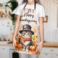 thumbnail image 3 of Happy Thanksgiving American Shorthair Welcome Thankful Fall Autumn Pumpkin Apron Cat Lover Kitten Owner Gifts for Cooking Grilling Baking Painting Gardening - 02021, 3 of 5