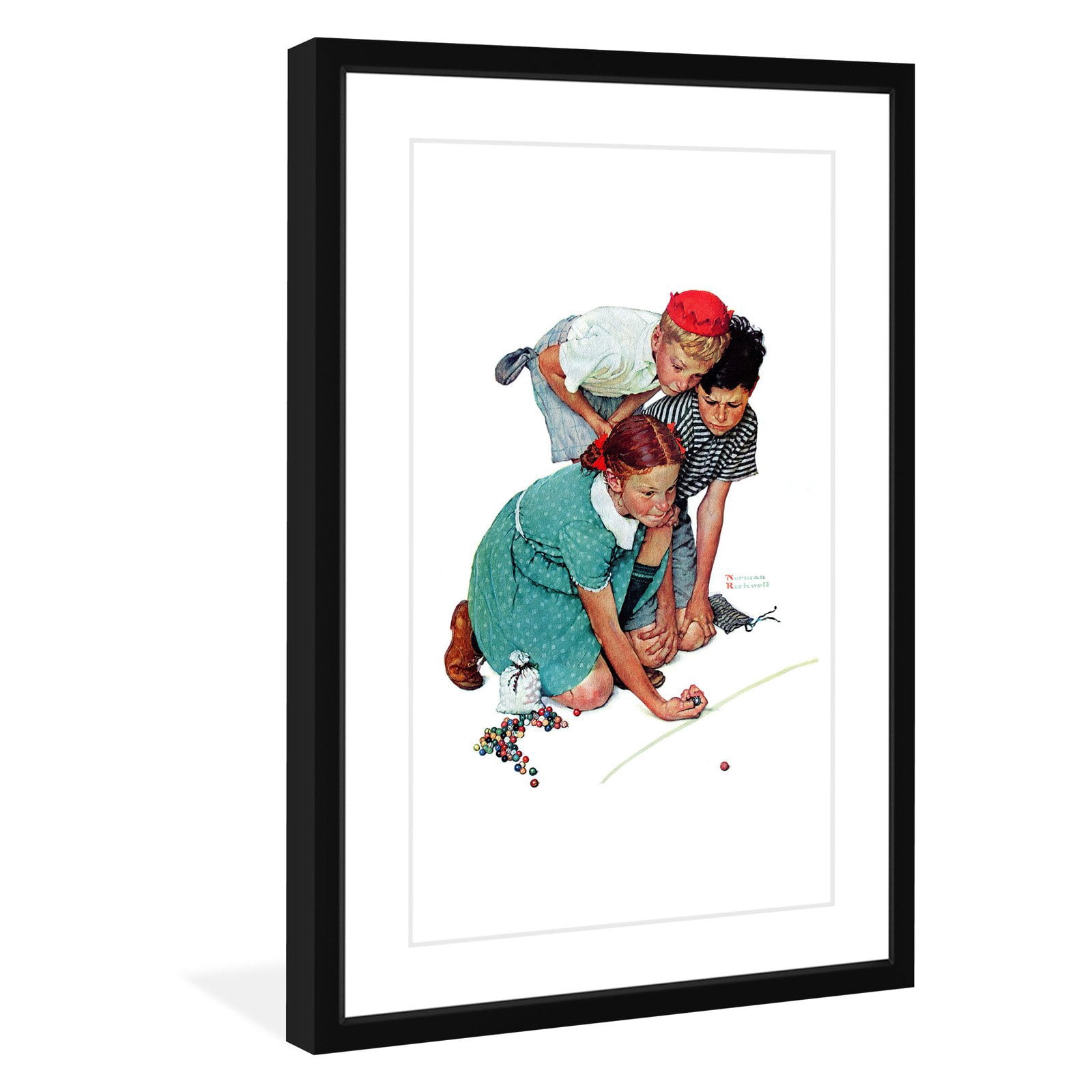 Marmont Hill Marbles Champ by Norman Rockwell Framed Wall Art