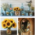 thumbnail image 5 of 12 Sheets 12 Styles Rub on Transfers for Crafts and Furniture 5.5x5.5 Inch Highland Cow Transfer Stickers Sunflower Floral PVC Window Decals for DIY Home Window Spring Decor Colorful DIY, 5 of 9
