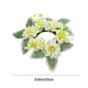 thumbnail image 3 of Guirnalda de candelabros de peonía navideña - Corona de mesa floral de plástico suave al tacto | Flores de peonía blancas rosadas naranja con follaje natural | 9,84 pulgadas de diámetro | 1 paquete, 3 of 6
