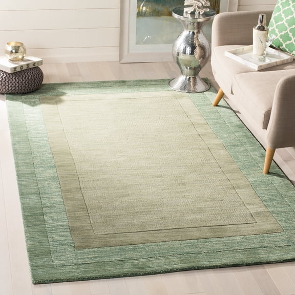 Safavieh Impressions Bristol Geometric Wool Area Rug, Green/Beige, 5' x 8'