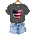 thumbnail image 7 of Fjofpr Graphic Teeshirts for Women Womens Tops Blouses Summer Tunic Tops Heart Shaped Top Short Sleeve Solid Color Loose Round Neck Tees Shirts, 7 of 7