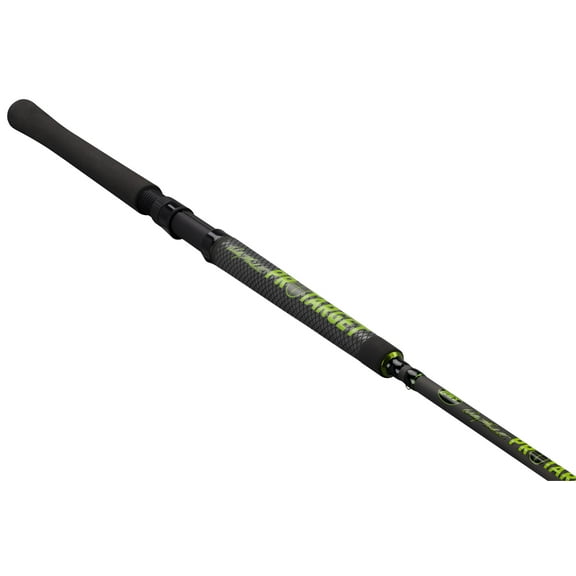 Lew's Wally Marshall Pro Target Series Spinning Fishing Rod, 12-Foot 2-Piece Rod, Medium-Heavy Power, Black/Green