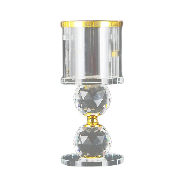 Portavelas de cristal candelieres de cristal para candeliere de escritorio, adorno de decoración para contemporáneo y elegante, exhibición de , configuración d , Doble