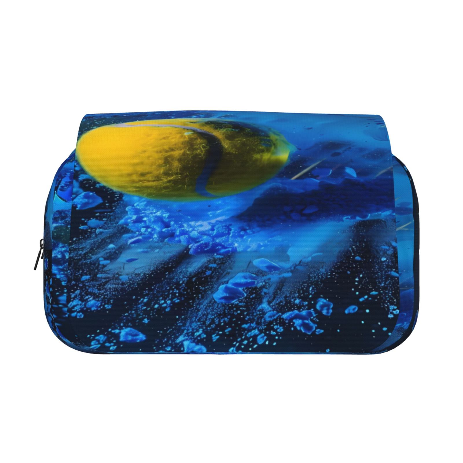 Rateoe Sports Tennis Ball Pattern Double Clamshell Pen Case, Storage Organizer with Two Zipper Compartments– Holds Up to 50 Pencils & Pens
