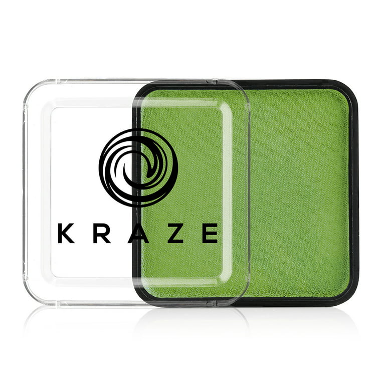 Kraze FX Square - Lime Green Face Paint (25 gm) - Hypoallergenic,  Non-Toxic, Water Activated Professional Face & Body Painting Makeup  Supplies for