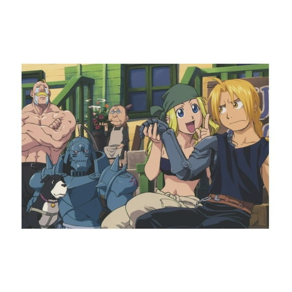 Qingyee Anime Canvas Poster Polyester Multi Size Decorative Poster,Fullmetal Alchemist Poster Anime Paint Decorative Poster
