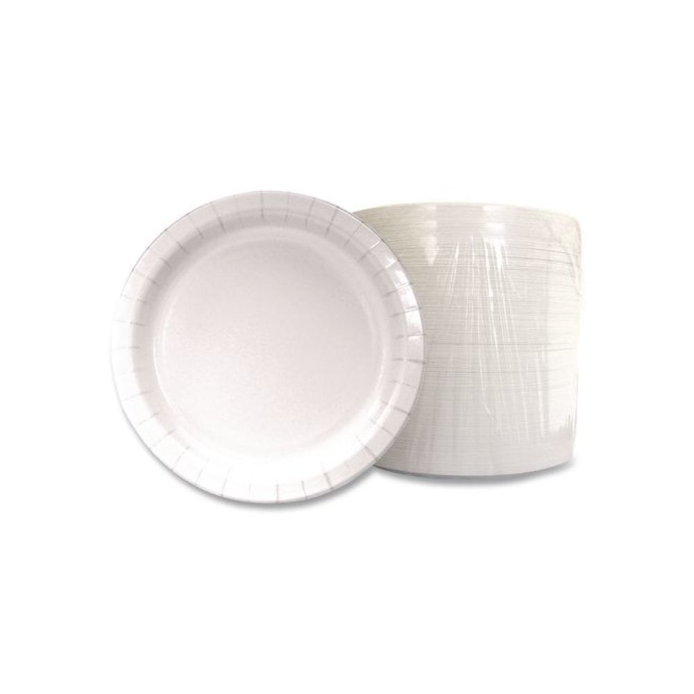 9 in. Diameter Paper Dinnerware Plate - White (1000/Carton)