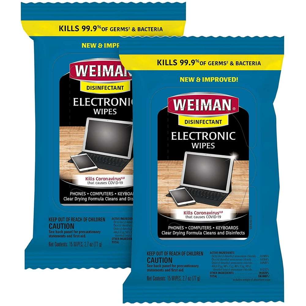 Weiman Electronic Disinfecting Wipes 2 Pack (30 wipes)