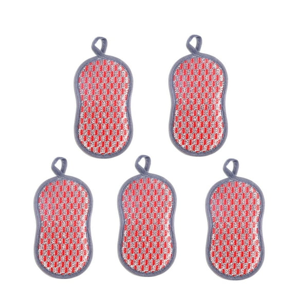 TACILIP Sweeping, 5-Pc Wet And Dry Multi-Purpose Dish Cloths - New Multi-Purpose No-Scratch Sponge Dish Cloths - Reusable Premium Sponge Scrubbing Pads, Cleaning Supplies