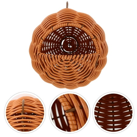 PAMINGONO Ventilated Handwoven Brown Rattan Bird Nest for Parakeet and Parrot Outdoor Hanging Use PAMINGONO Ventilated Handwoven Brown Rattan Bird Nest for Parakeet and Parrot Outdoor Hanging Use