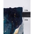 thumbnail image 6 of Teal Blue Geometric Tier Curtains 24 Inch Length,Sheer Curtains for Bedroom Living Room Window Abstract Sky Stars Moon Mountains Short Kitchen Curtains Drapes for Small Half Window 27.5"x24" 2 Panels, 6 of 7