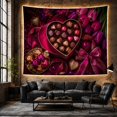 thumbnail image 6 of Lush Still Life With Heart Shaped Box Filled, Mystical Fantasy for Space Lovers, Galaxy Room Decor, Valentine's Day Gift, Tapestry Wall Hanging for Bedroom and Dorm, 6 of 7