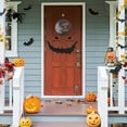 thumbnail image 5 of Señal de bienvenida de Halloween para decoración de puerta delantera, corona redonda de madera para colgar en la pared para fiesta navideña, 5 of 5